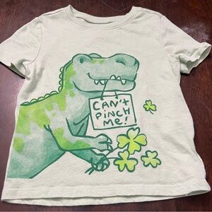 Green Dinosaur Kids St Patrick’s Day T-Shirt